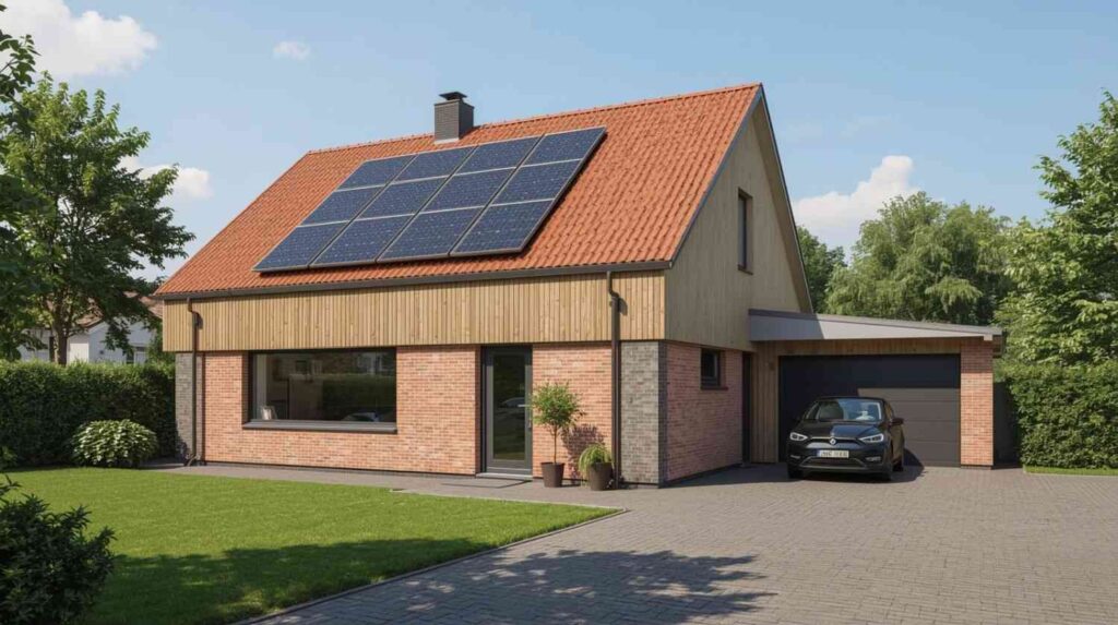 Slim energiebeheer met EMS bij moderne woning met zonnepanelen